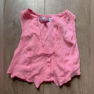 Urban Outfitters Pink Crop top button up